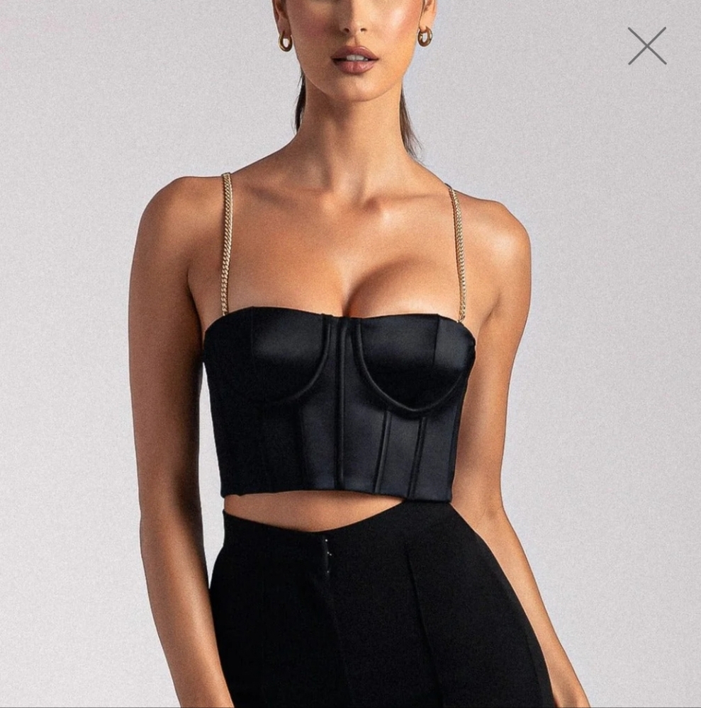 Meshki bustier chain BNWT L (damaged)